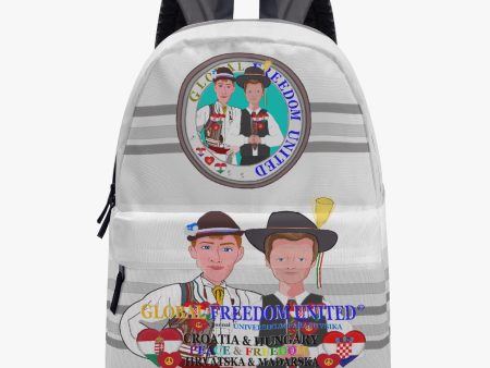 GLOBAL FREEDOM UNITED MEN CROATIA & HUNGARIA OLD PEACE GREY All-over-print Canvas Backpack Online Hot Sale