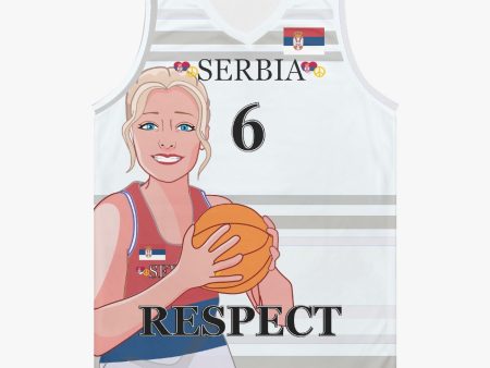 Basketball Jersey GLOBAL FREEDOM UNITED COUPLE EDITION WOMEN SERBIA v2 6 Online