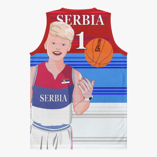 Basketball Jersey GLOBAL FREEDOM UNITED COUPLE EDITION SERBIA MEN V1 1 Hot on Sale