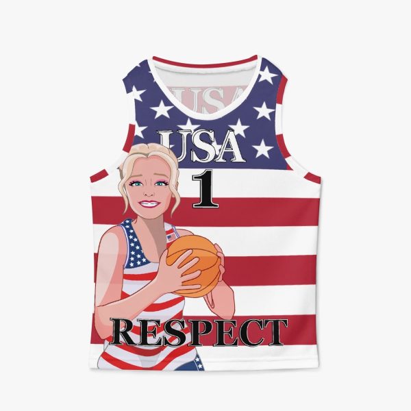 Kids Basketball Jersey GLOBAL FREEDOM UNITED GIRLS USA V1 1 Supply