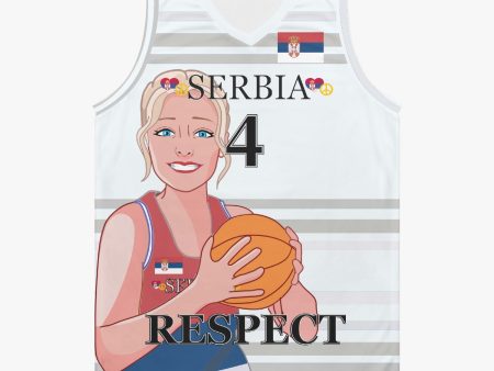 Basketball Jersey GLOBAL FREEDOM UNITED COUPLE EDITION WOMEN SERBIA v2 4 For Sale