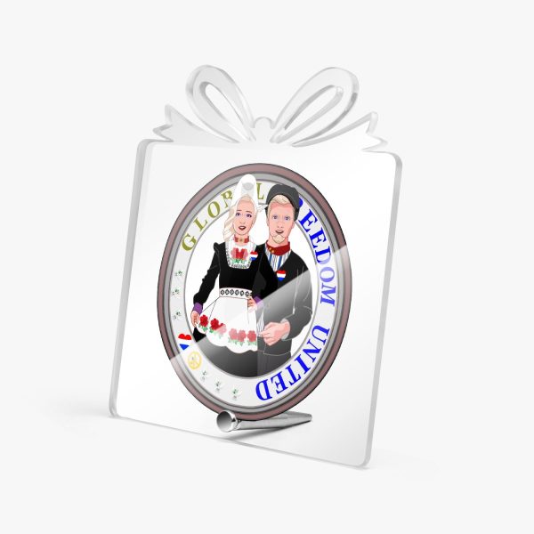 GLOBAL FREEDOM UNITED© Couple Nederland Acrylic Plaque with  Stand - Gift Shape Hot on Sale