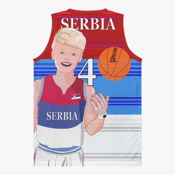 Basketball Jersey GLOBAL FREEDOM UNITED COUPLE EDITION SERBIA MEN V1 4 Sale