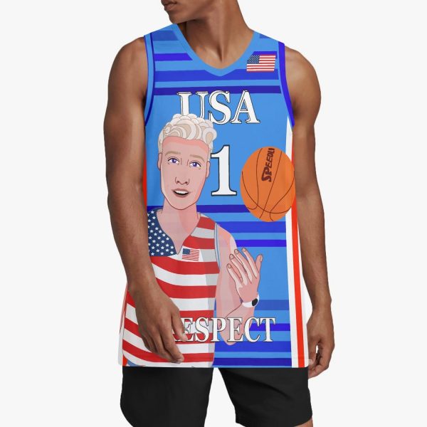 Basketball Jersey GLOBAL FREEDOM UNITED©  COUPLE EDITION USA V1 1 Fashion