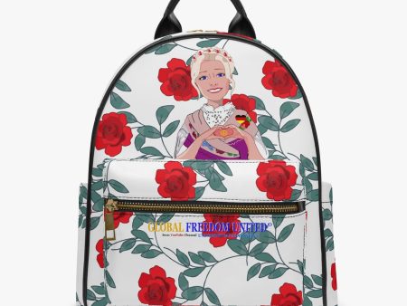 All Over Printed PU Backpack GLOBAL FREEDOM UNITED© Couple Germany Skarabeus Beetle Women  Red Fashion