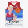 Basketball Jersey GLOBAL FREEDOM UNITED COUPLE EDITION SERBIA MEN V1 1 Hot on Sale