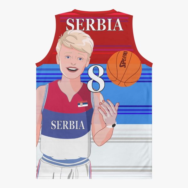 Basketball Jersey GLOBAL FREEDOM UNITED COUPLE EDITION SERBIA MEN V1 8 Cheap