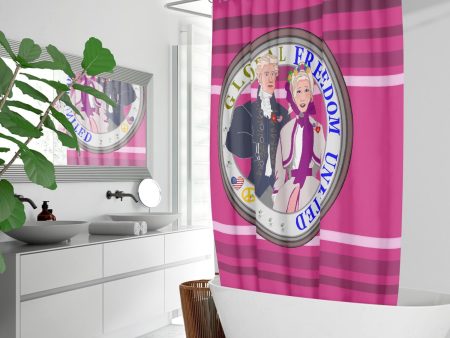 GLOBAL FREEDOM UNITED© Couple USA Georg Washington Pink2 - Quick-drying Shower Curtain For Cheap