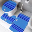 GLOBAL FREEDOM UNITED© Pcs Toilet Rug Set Deep Blue Fashion