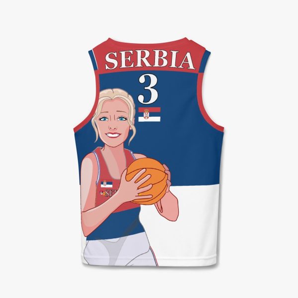 Kids Basketball Jersey GLOBAL FREEDOM UNITED GIRLS SERBIA V2 3 For Sale