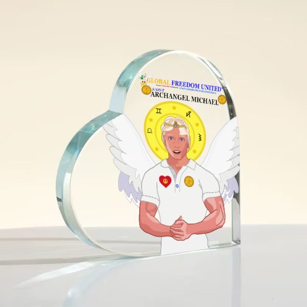 Acryl Heart Global Freedom United Archangel Michael English V3 For Discount