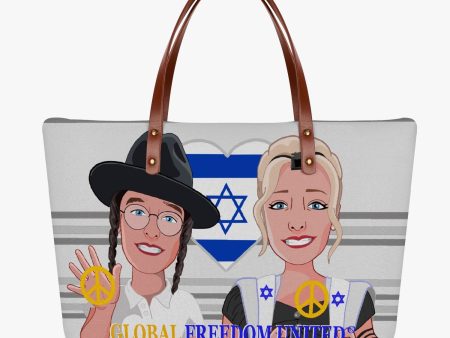 GLOBAL FREEDOM UNITED COUPLE ISRAEL Classic Diving Cloth Tote Bag Hot on Sale