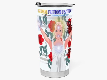 Tumbler GLOBAL FREEDOM UNITED© UNIVERSIKUM PARAPHYSIKA SPIRITUEL RED ROSES with Skarabeus Beetle For Sale