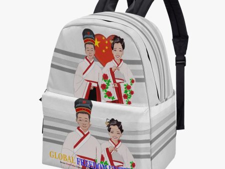 GLOBAL FREEDOM UNITED COUPLE CHINA All-over-print Canvas Backpack Hot on Sale