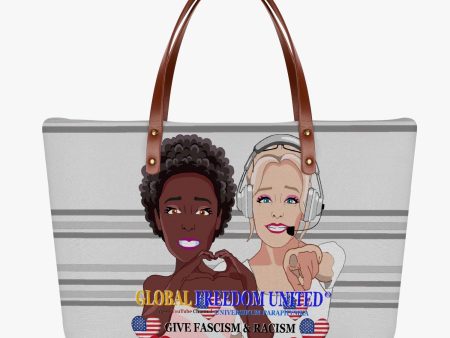 GLOBAL FREEDOM UNITED© Women Anti Fascism & Racism USA Classic Diving Cloth Tote Bag For Cheap