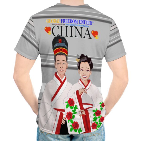 Men´s T-shirt Global Freedom United Couple Edition China Grey Cheap