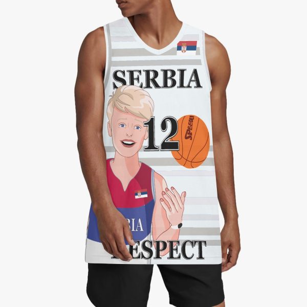 Basketball Jersey GLOBAL FREEDOM UNITED COUPLE EDITION SERBIA MEN V2 12 on Sale