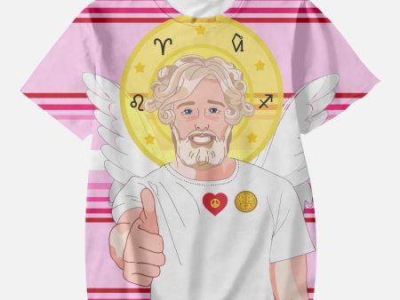 AOP Kids  Short T-Shirts GLOBAL FREEDOM UNITED ARCHANGEL URIEL GERMAN PINK2 Sale