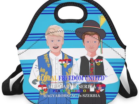 Meal Bag With Straw GLOBAL FREEDOM UNITED© Men Serbia & Hungary Blue on Sale