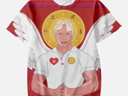 AOP Kids  Short T-Shirts FREEDOM UNITED ARCHANGEL MICHAEL HEBREW RED Online