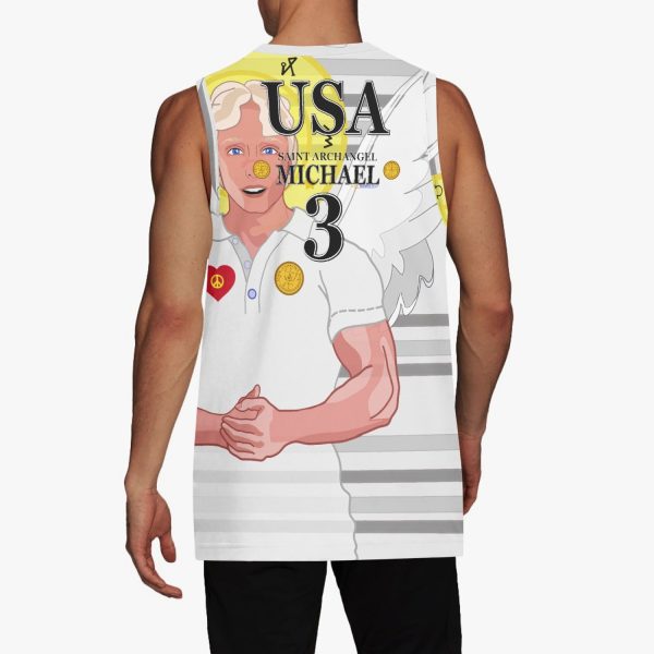 Basketball Jersey GLOBAL FREEDOM UNITED ARCHANGEL MICHAEL USA 3 Online now