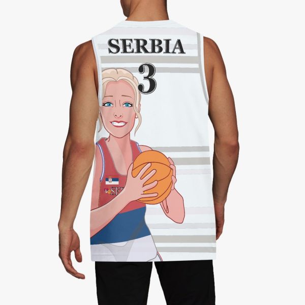 Basketball Jersey GLOBAL FREEDOM UNITED COUPLE EDITION WOMEN SERBIA v2 3 Supply