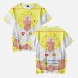 AOP Kids  Short T-Shirts FREEDOM UNITED ARCHANGEL MICHAEL HEBREW YELLOW Cheap