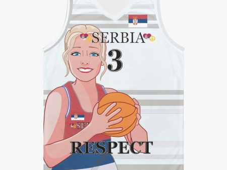 Basketball Jersey GLOBAL FREEDOM UNITED COUPLE EDITION WOMEN SERBIA v2 3 Supply