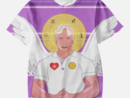 AOP Kids  Short T-Shirts FREEDOM UNITED ARCHANGEL MICHAEL HEBREW LILAC on Sale