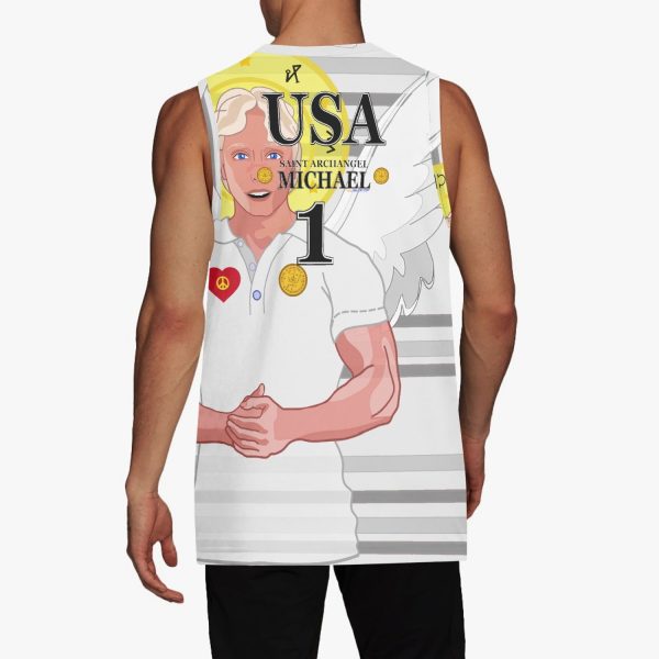 Basketball Jersey GLOBAL FREEDOM UNITED ARCHANGEL MICHAEL USA 1 Hot on Sale