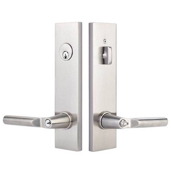 Emtek 5322HLOLH 2-PT Lock Key in Knob  Lever Double Cyl , Modern Rectangular Plate , Helios Lever , LH Cheap