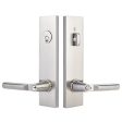 Emtek 5322HNLH 2-PT Lock Key in Knob  Lever Double Cyl , Modern Rectangular Plate , Hanover Lever , LH Fashion